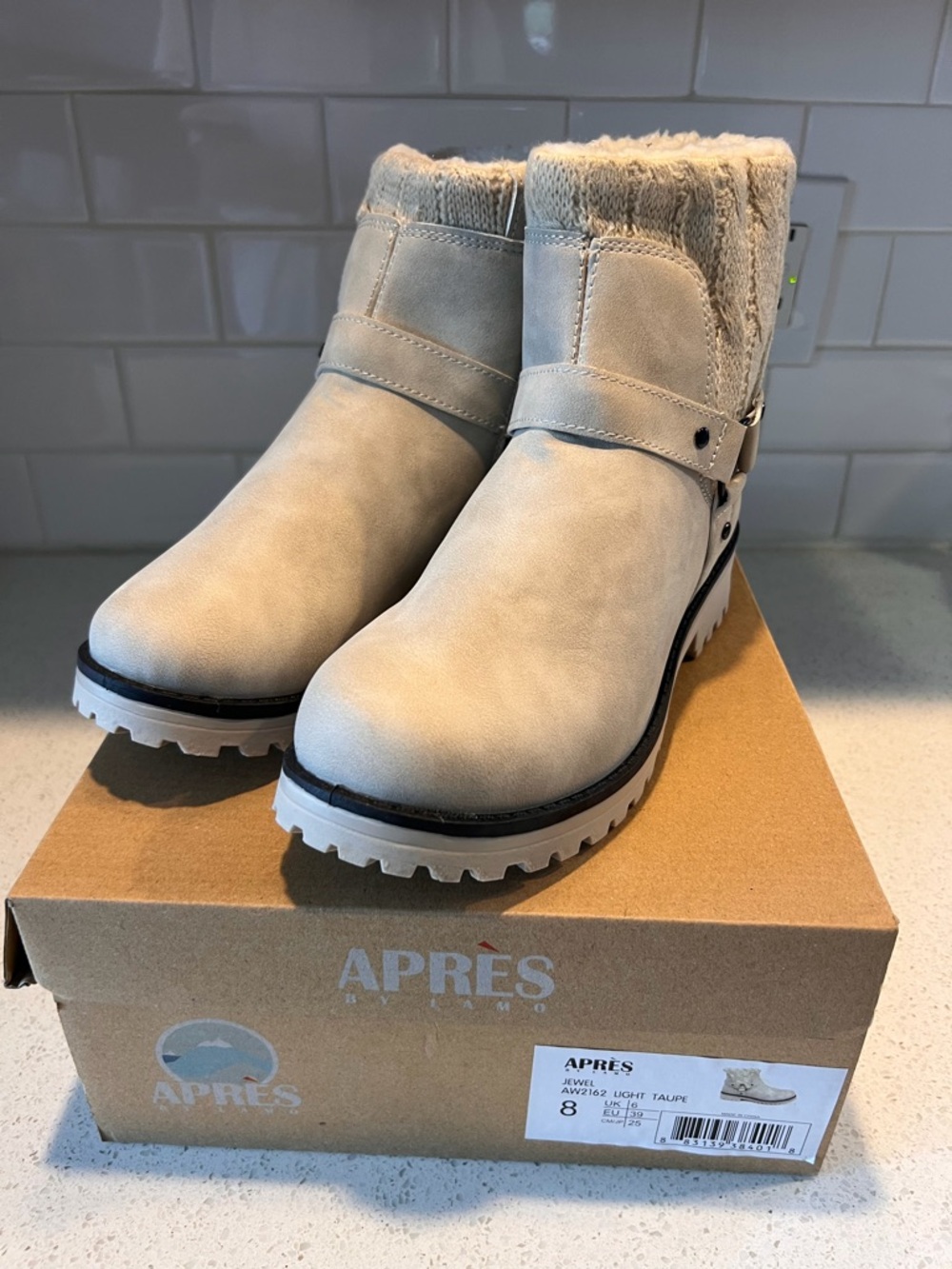 Light Taupe Women's Boots - Size 8